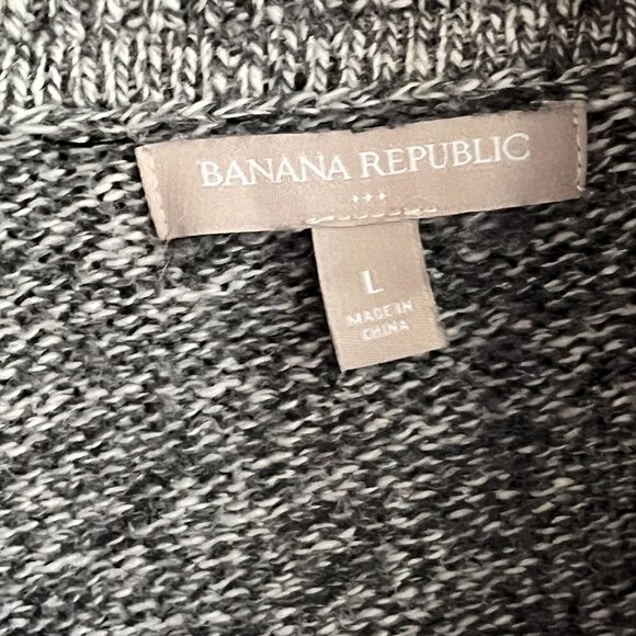 Banana Republic Women L Gray Wool Blend Buttonless Duster Cardigan - Picture 3 of 9